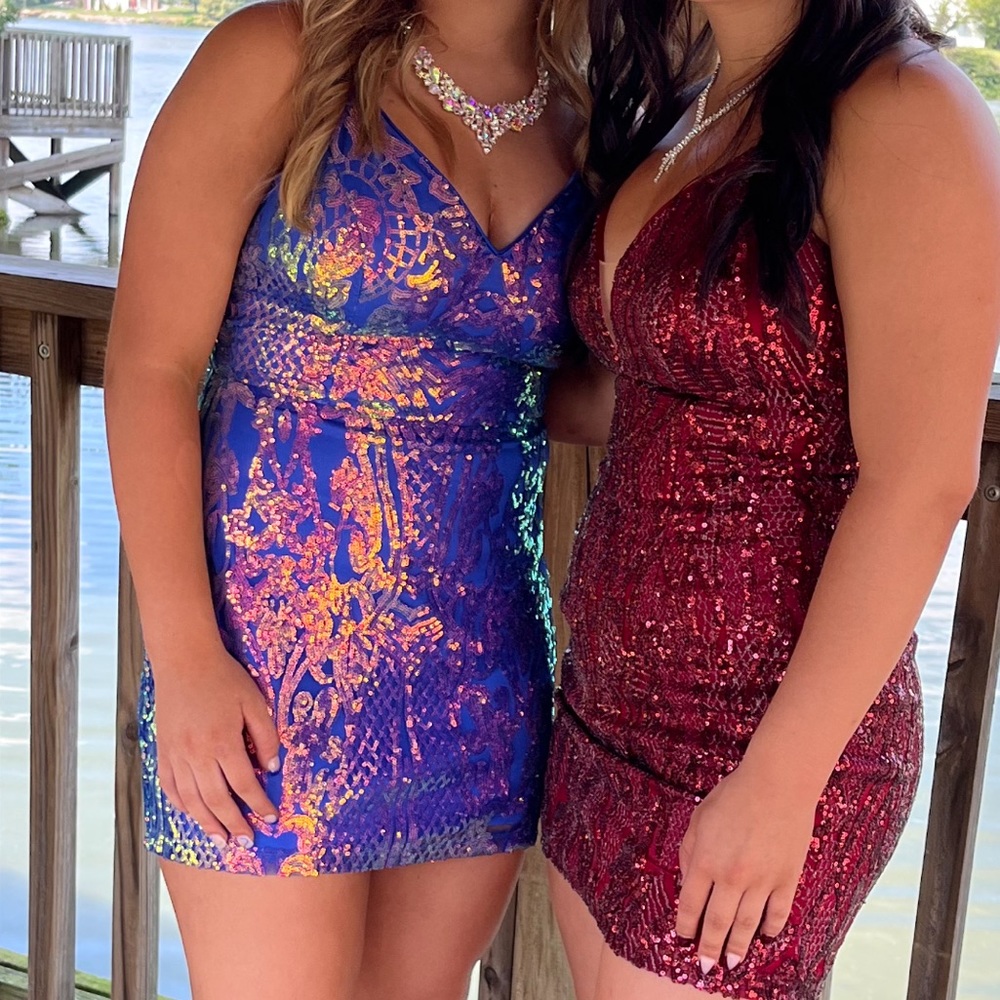 Iridescent homecoming dress